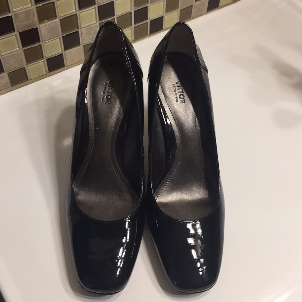 Black Patent Leather Victor Alfaro Heels
